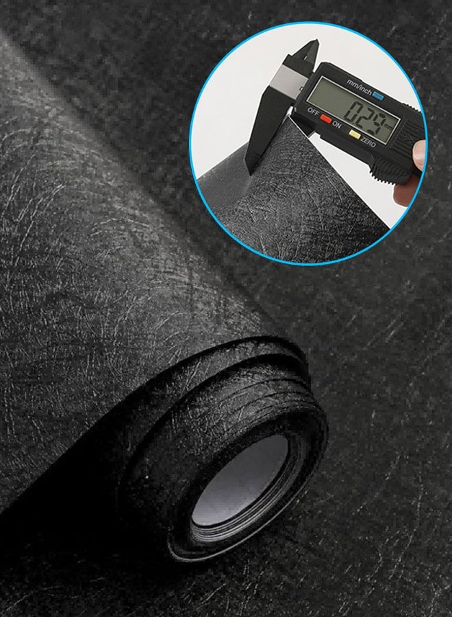 نوايوو ورق جدران ذاتي اللصق، قابل للإزالة، 40 سم × 650 سم، مقاوم للماء، ورق حريري، ديكور منزلي، فينيل، مناسب لأسطح العمل والأثاث، ديكور جدران أسطح العمل (أسود) - Image 5